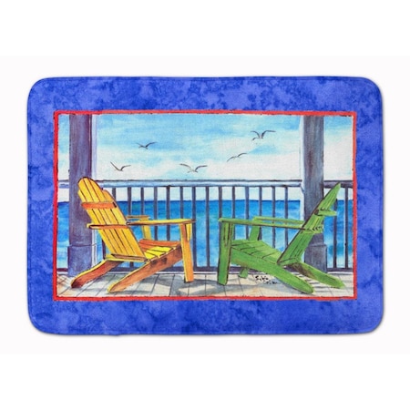 Carolines Treasures Adirondack Chairs Blue Machine Washable Memory Foam Mat 8767RUG